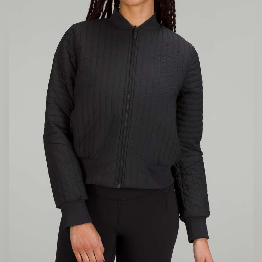 Lululemon Non-Stop Bomber Jacket Textured in
Black Size 10 - Picture 3 of 10